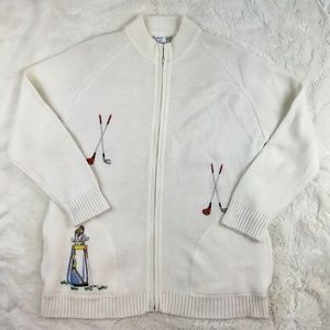 Vintage Bonnie Lee Women's Novelty Cardigan Golf